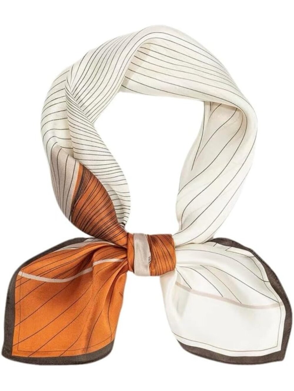 Luxurious 100% Silk Square Scarf - Versatile Neckerchief & Headscarf for Women